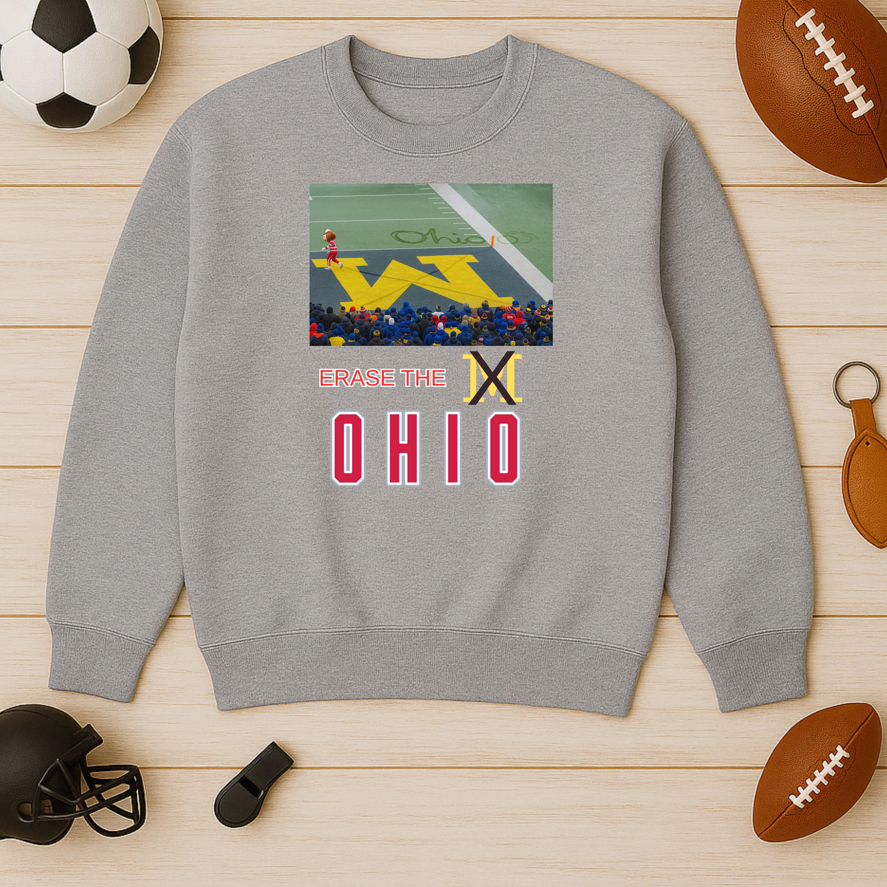 Gildan 18000 OSU Rivalry Sweatshirt, Funny Brutus vs Michigan Crewneck, Cozy Unisex Game Day Outfit, Printify Choice Football Gift for Fans