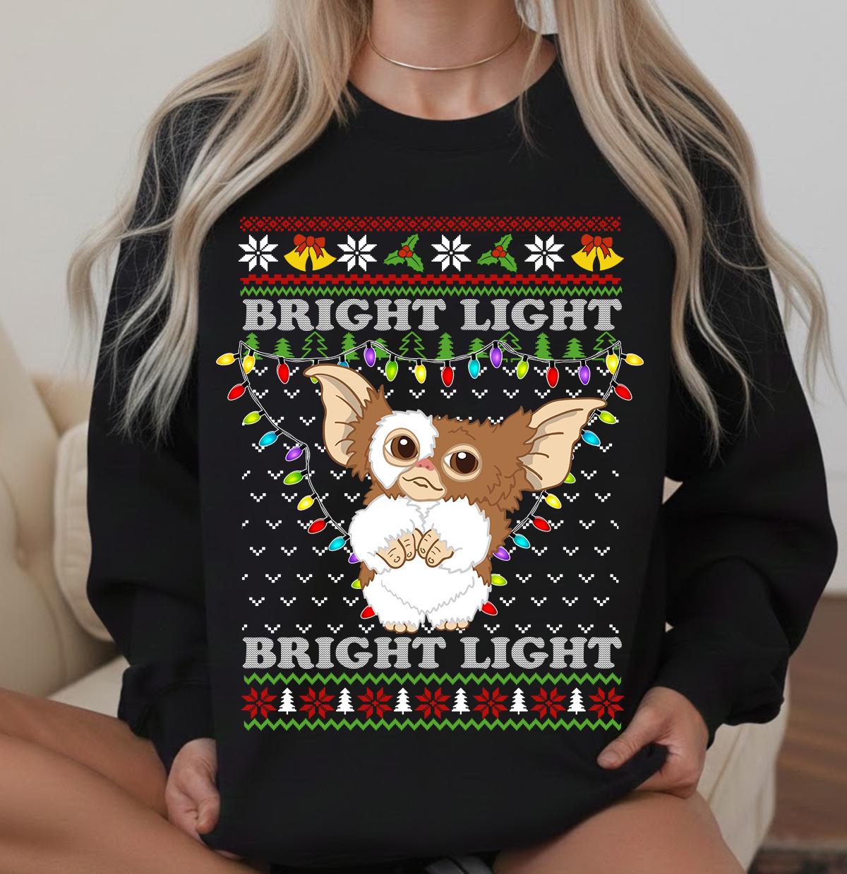 Vintage Gizmo Gremlins Xmas Sweatshirt, Gildan 18000 Cozy Crewneck Gift for Men Women - Printify Choice Christmas Outfit