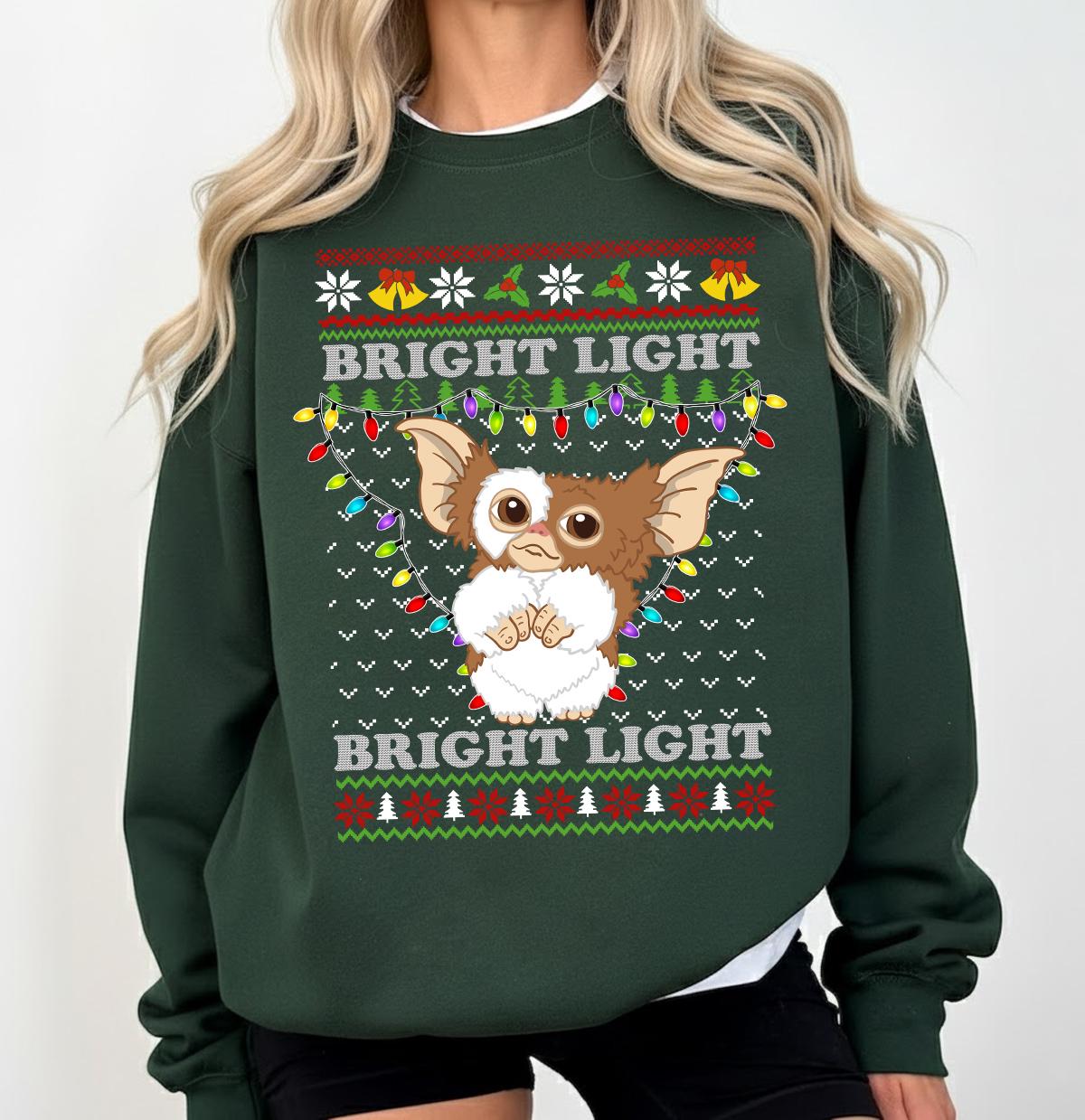 Vintage Gizmo Gremlins Xmas Sweatshirt, Gildan 18000 Cozy Crewneck Gift for Men Women - Printify Choice Christmas Outfit