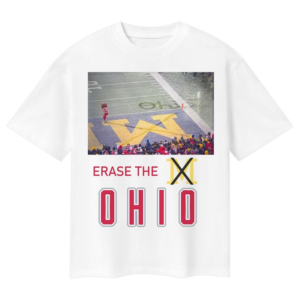 Brutus Ohio State Snow Fan Heavy Cotton Tee, Funny Rivalry Game Day Crewneck, Unisex Gildan 5000 for Men & Women, Perfect Gift