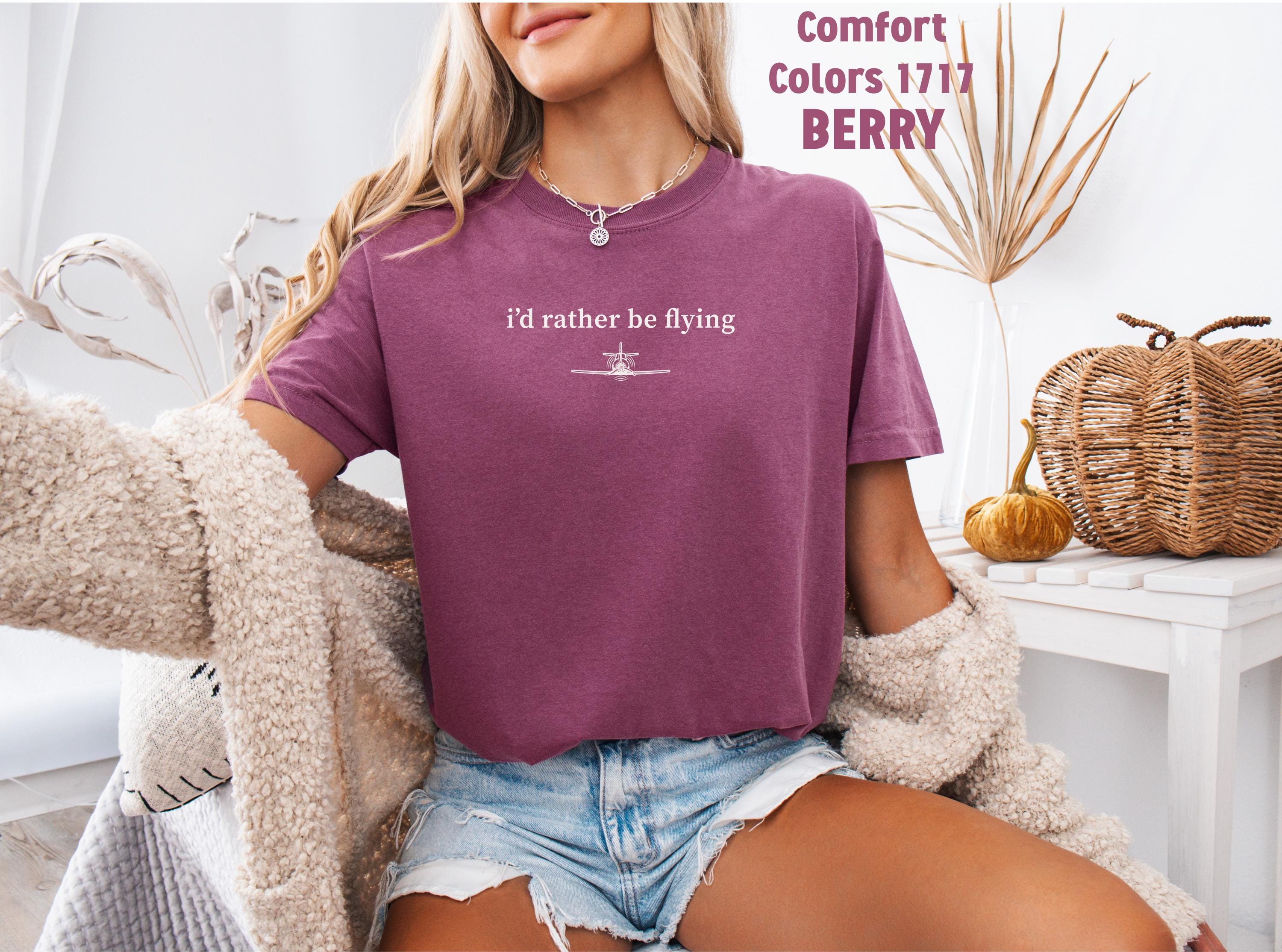 Vintage Plane Comfort Colors® 1717 Shirt, Unisex Gift for Pilot Mom & Dad, SwiftPOD Aesthetic T-shirt for Plane Lovers