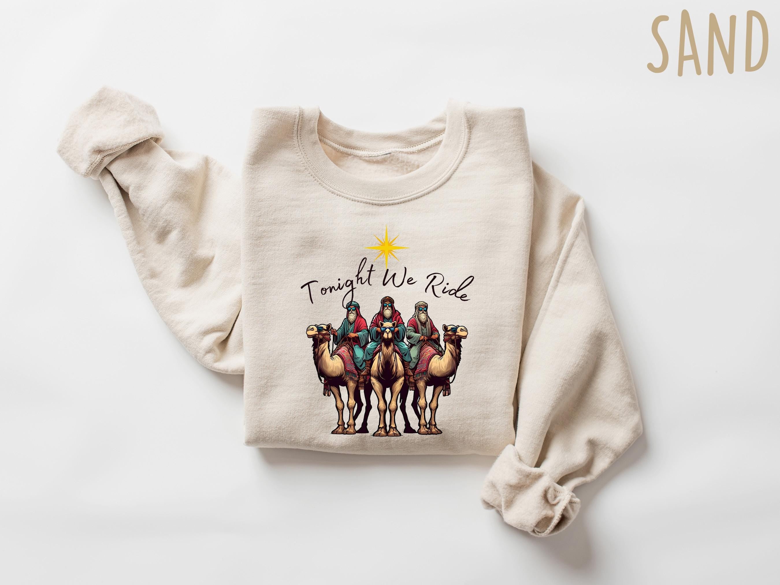 Gildan 18000 Funny Three Wise Men Sweatshirt - Cozy Nativity Crewneck for Holiday Gifts - Printify Choice for Men & Women