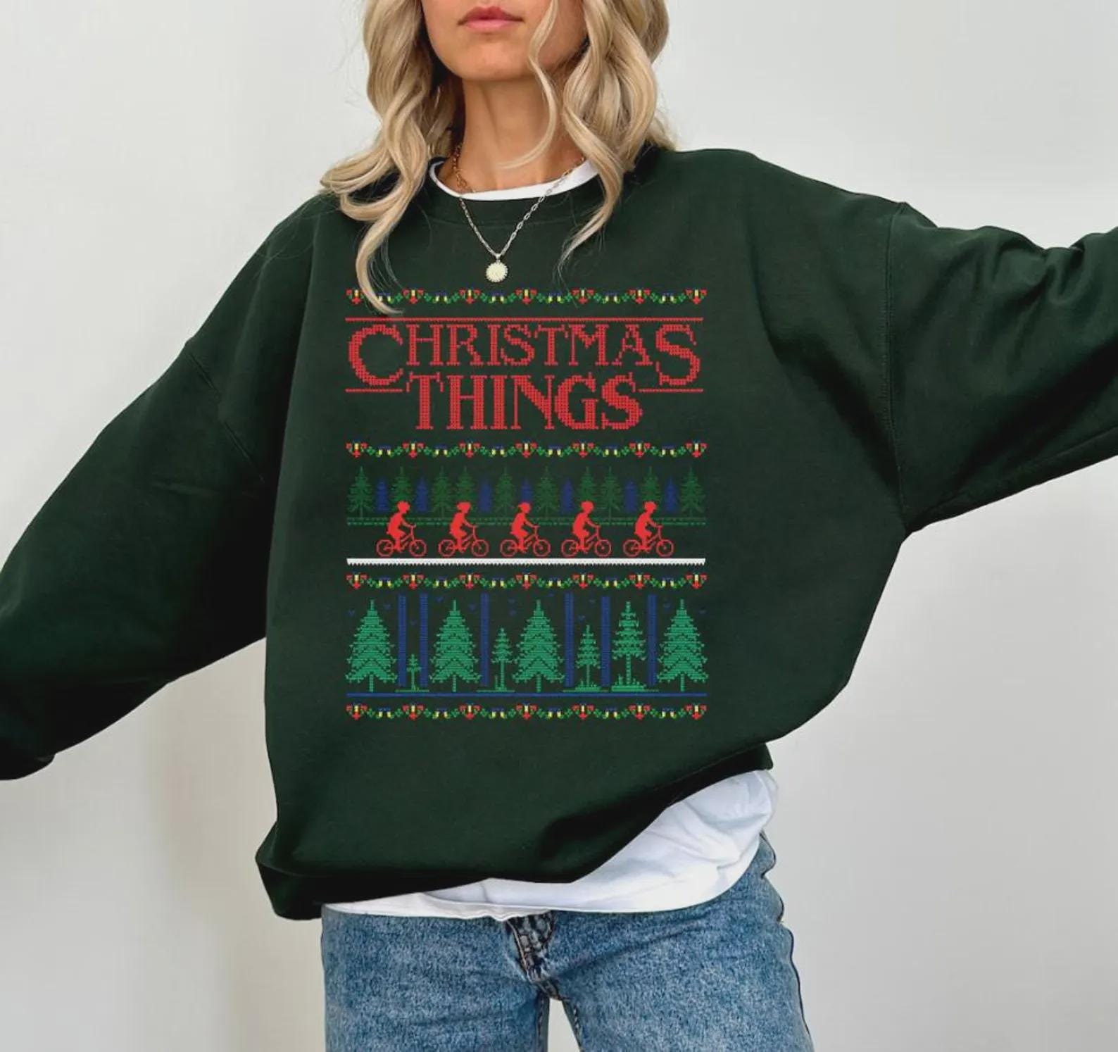 Comfort Colors® 1566 Unisex Sweatshirt, Vintage Christmas Movie Graphic, Perfect Holiday Gift, Cozy Outfit for Couples, Digital File