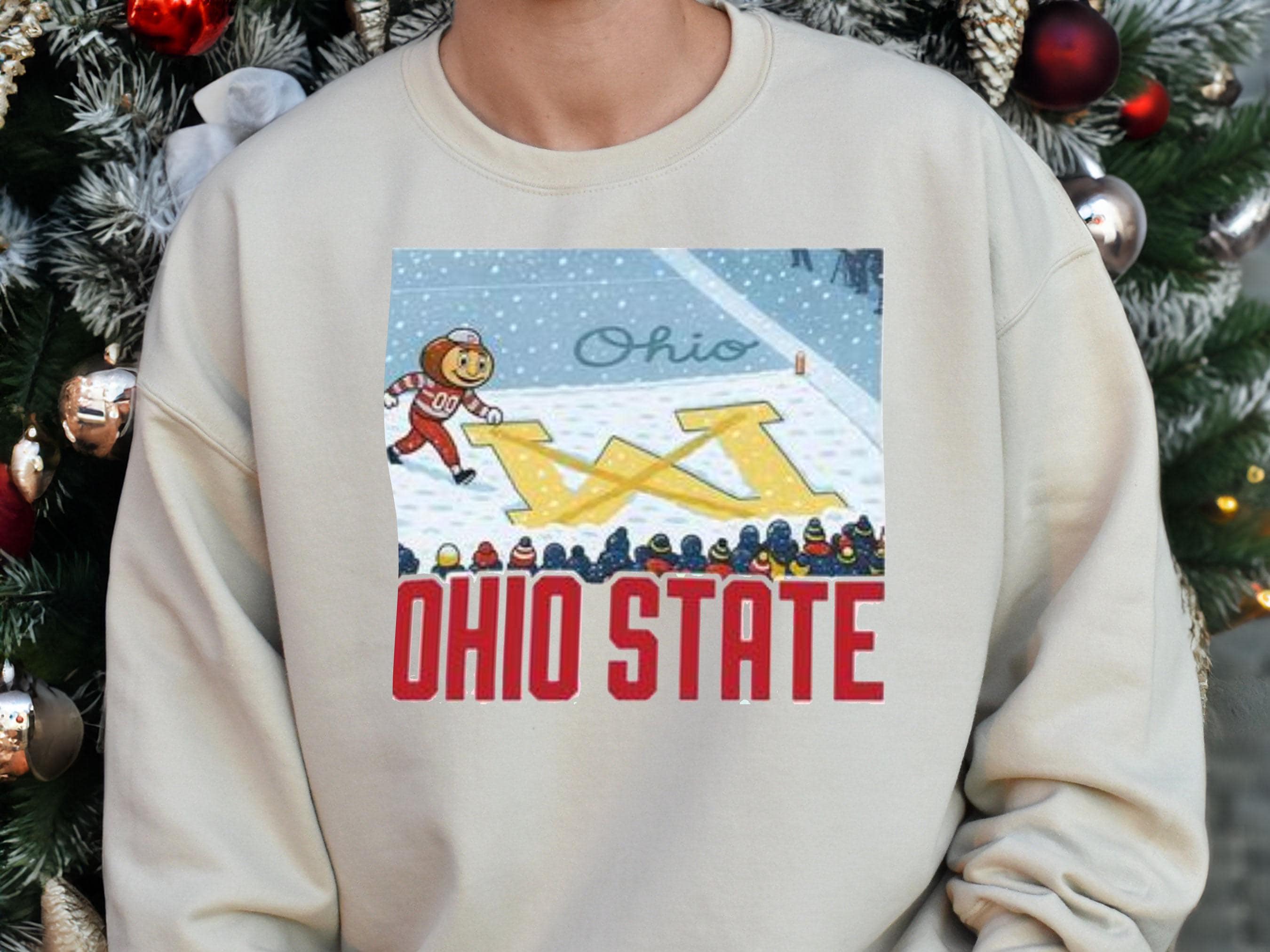 Brutus Ohio State Football Sweatshirt Gildan 18000 Unisex Gift - Cozy Fall Outfit, Printify Choice