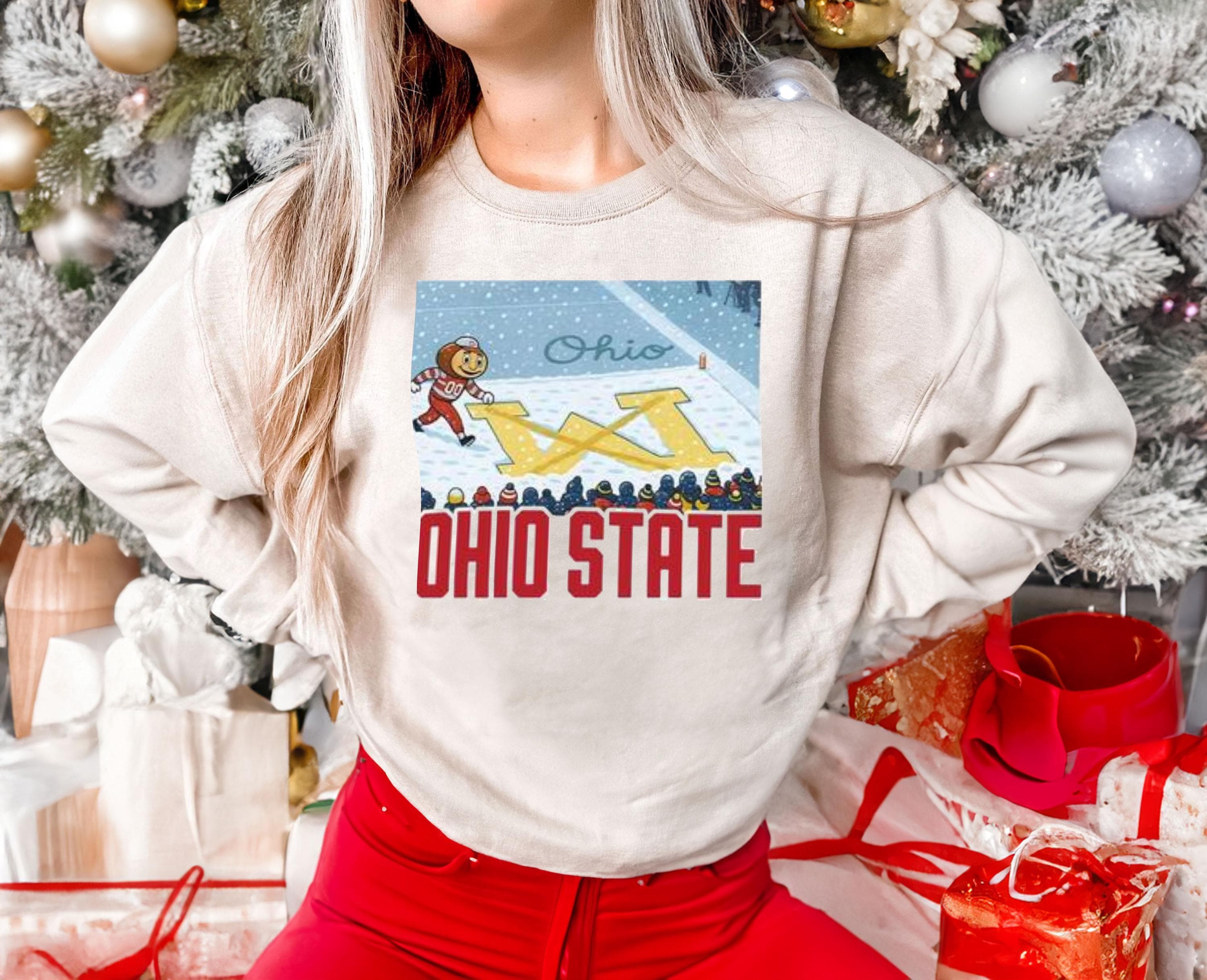 Brutus Ohio State Football Sweatshirt Gildan 18000 Unisex Gift - Cozy Fall Outfit, Printify Choice