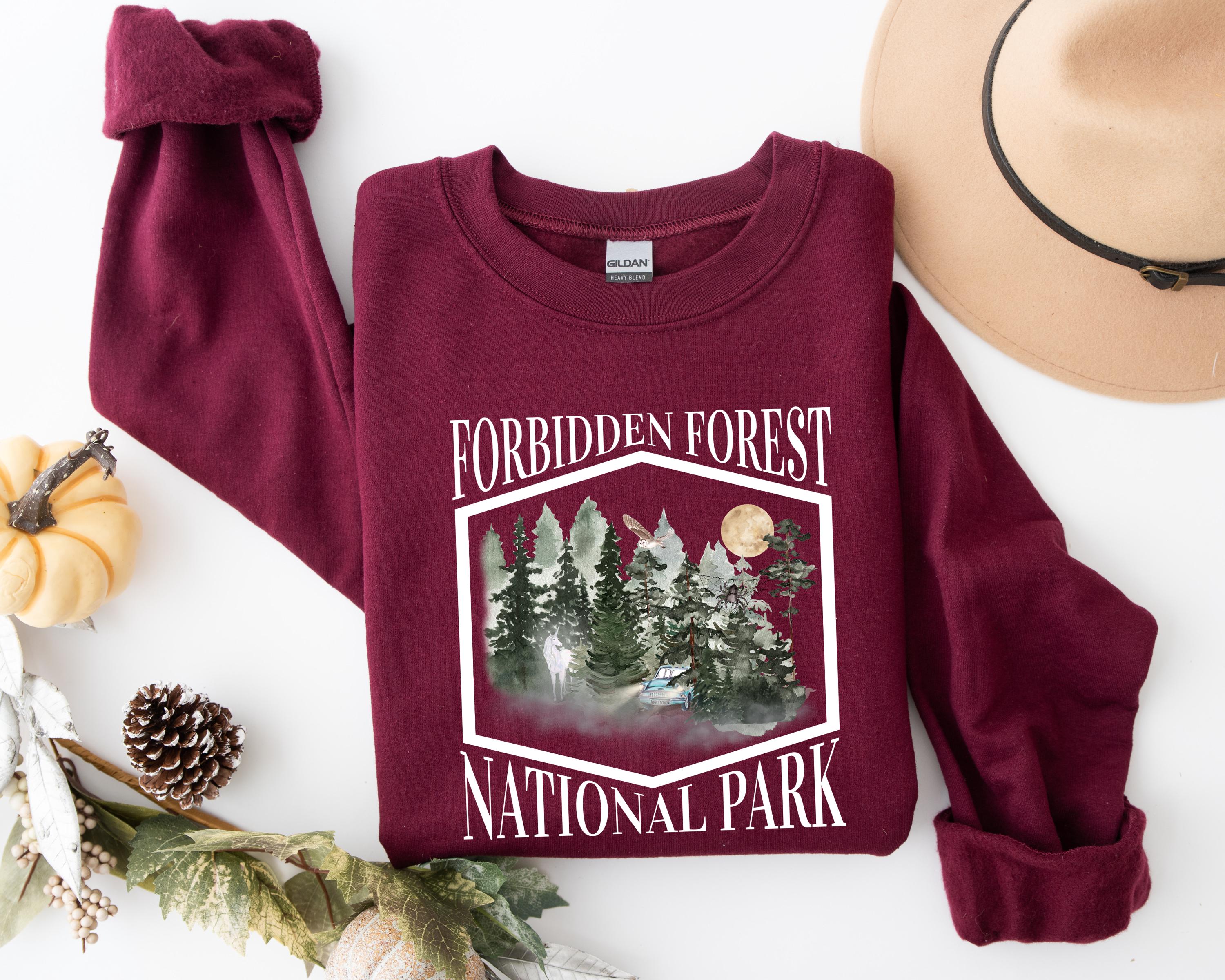 Forbidden Forest Sweatshirt, Gildan 18000 Unisex, Wizarding World Gift, Cozy Bookish Outfit, Printify Choice, HP Inspired Shirt for Fans