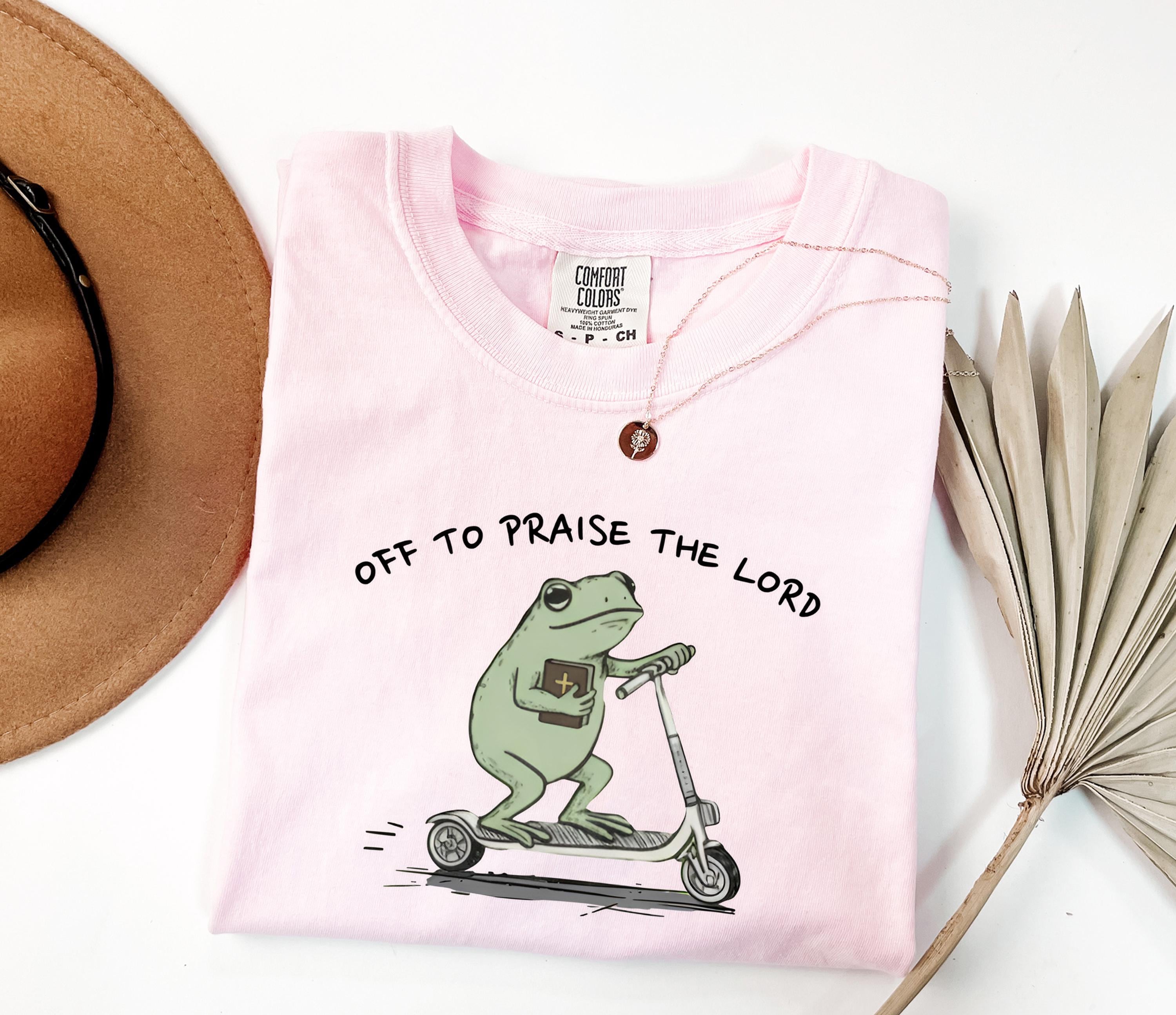 Comfort Colors® 1717 Garment-Dyed Tee, Funny Frog Christian Shirt, Unisex Faith Top for Bible Study, Perfect Gift for Church Goers, Fall Aesthetic