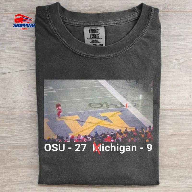 Ohio vs Michigan Rivalry Shirt, Comfort Colors® 1717 Unisex T-Shirt, Funny Game Day Gift for Buckeye Fans, OSU Fan Gift, Perfect Fall Outfit