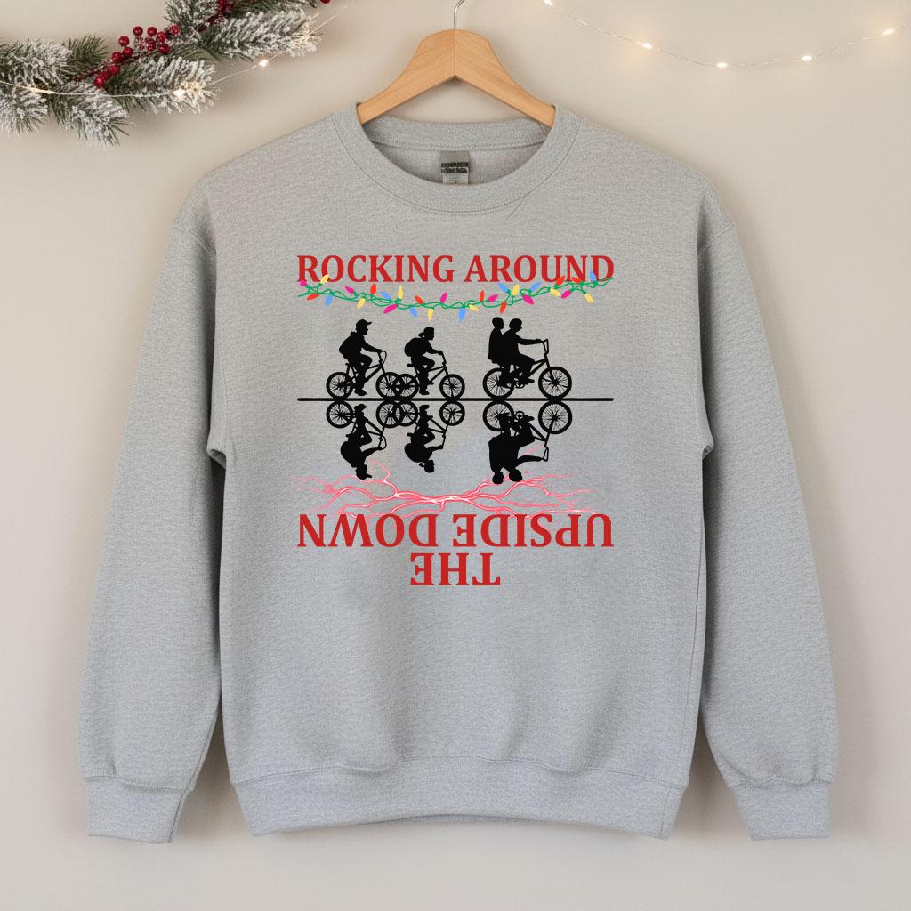 Gildan 18000 Stranger Things Xmas Sweater, Retro 80s Holiday Sweatshirt for Women, Printify Choice Cozy Unisex Jumper
