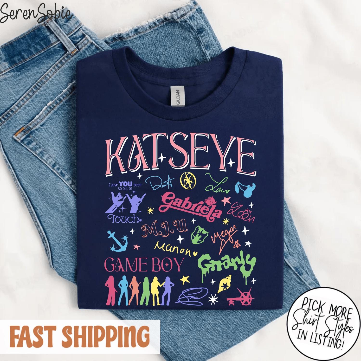 Vintage Katseye Kpop Graphic T-Shirt, Unisex Comfort Colors® 1717, Perfect Gift for Music Lovers, SwiftPOD Garment-Dyed Tee