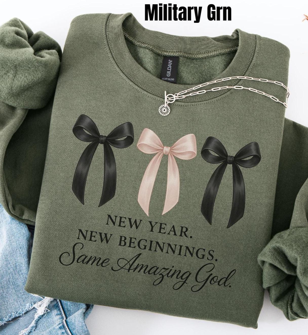 New Year Christian Sweatshirt Gildan 18000 Crewneck for Women - Cozy Religious Gift✨