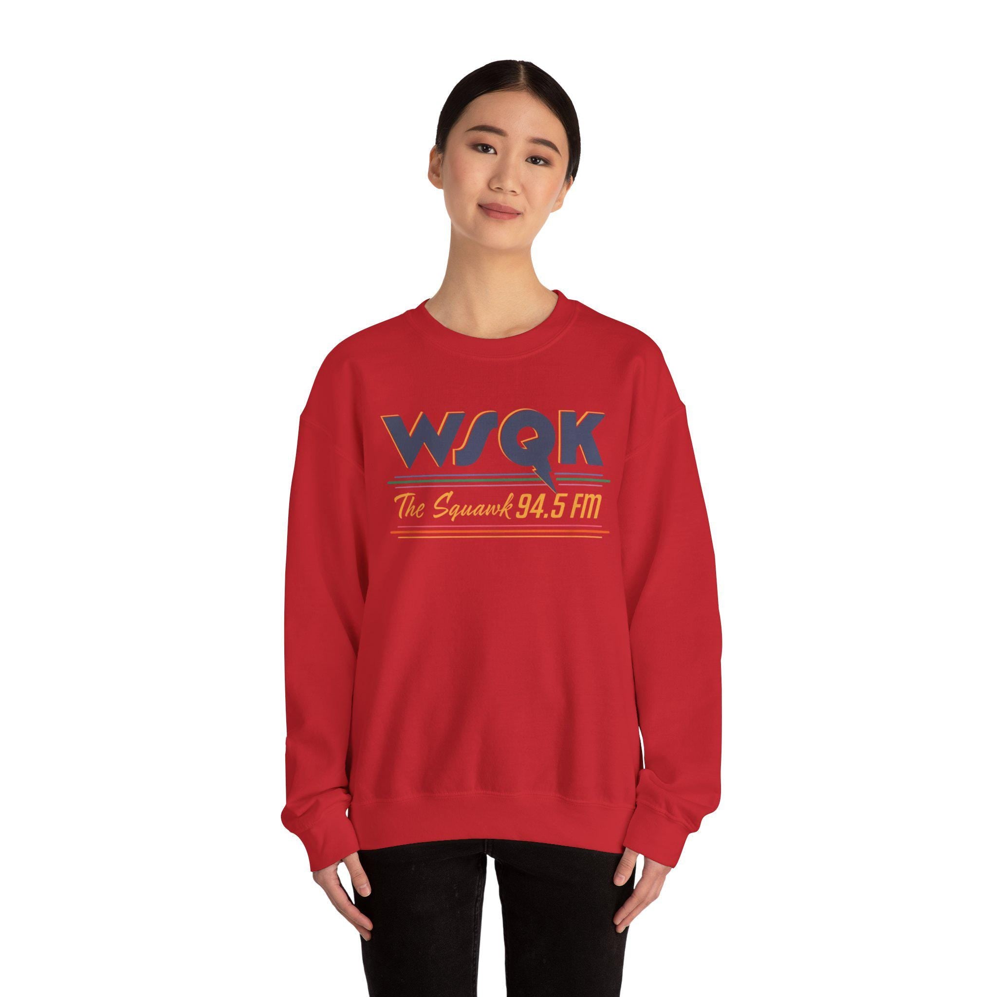 WSQK The Squawk Crewneck Sweatshirt - Gildan 18000 Heavy Blend Unisex for Cozy Aesthetic Outfits, Printify Choice, Perfect Gift