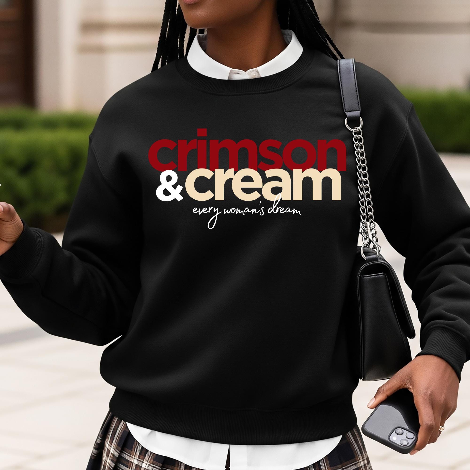 Delta Sigma Theta Gildan 18000 Sweatshirt Cozy Unisex Crewneck Perfect Gift for Women Crimson & Cream 1913 Design Printify Choice