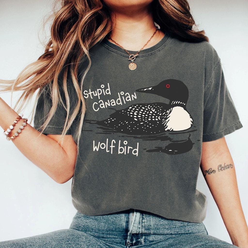 SwiftPOD Stupid Canadian Wolf Bird Comfort Colors® 1717 Shirt, Unisex Garment-Dyed T-shirt, LGBT Hockey Fan Gift, Team Hollanov, Aesthetic Outfit