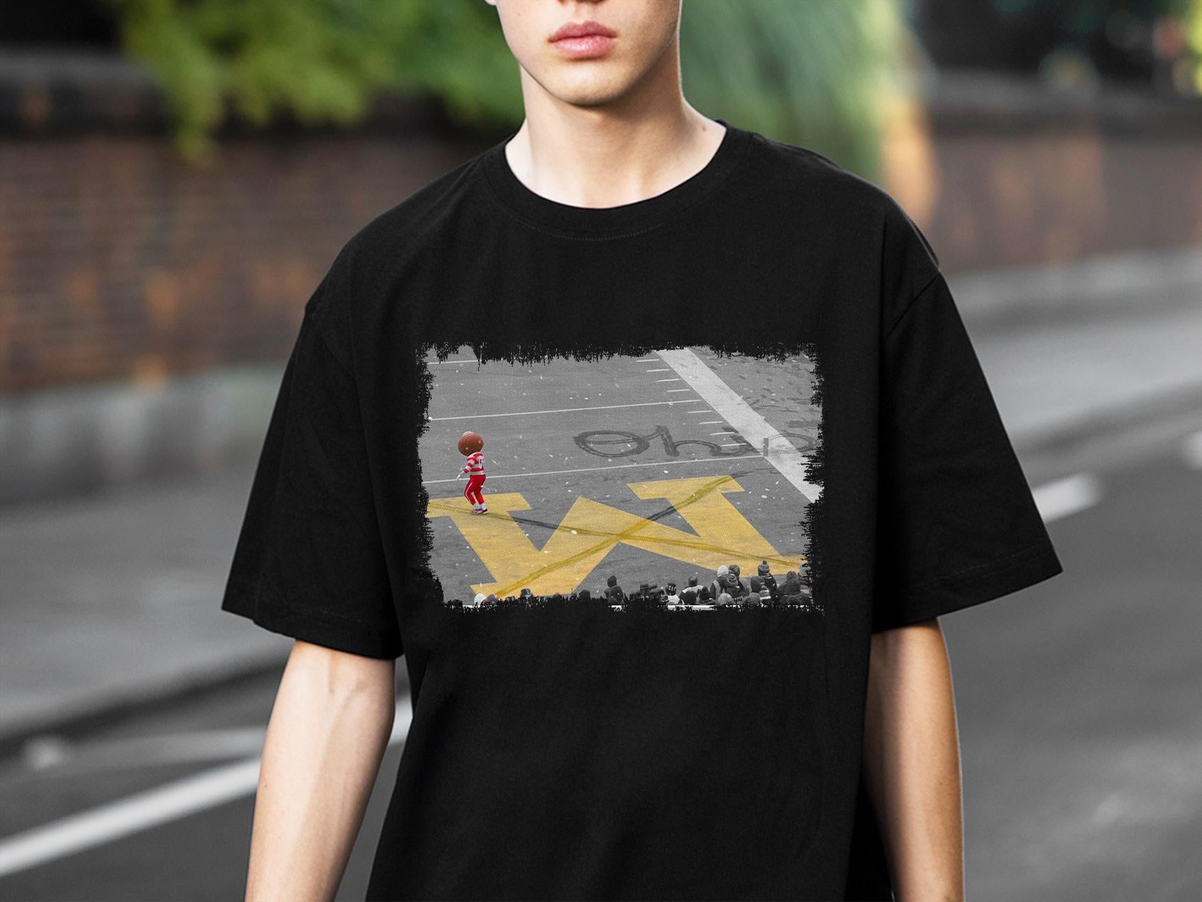 Gildan 5000 Unisex Heavy Cotton Tee, Ohio State Brutus Snow Shirt, Perfect Buckeye Fan Gift, Comfort Color Erase The M, Printify Choice