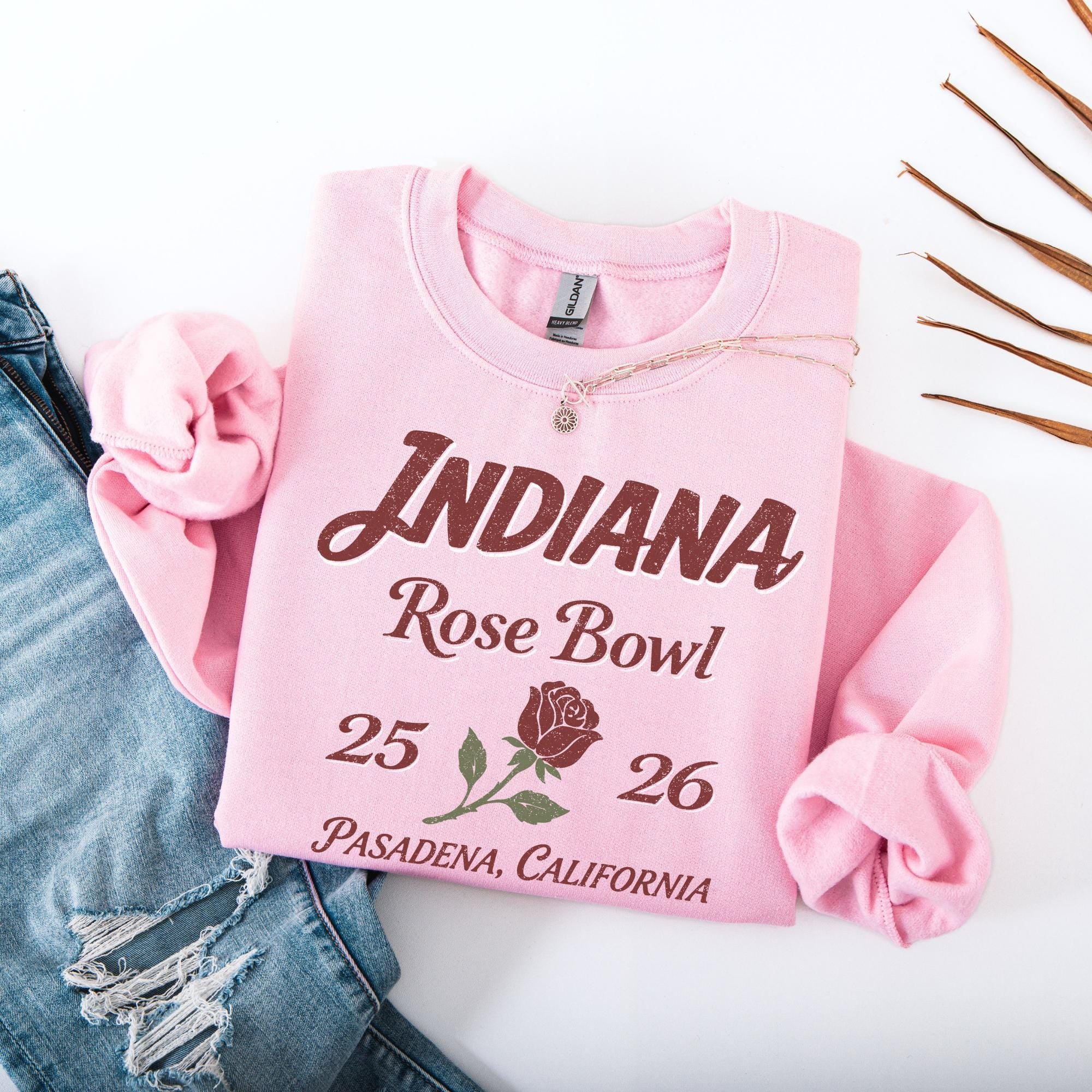 Gildan 18000 Rose Bowl Indiana Sweatshirt - Cozy Unisex Crewneck for Women & Men - Perfect Gift & Viral Outfit Choice