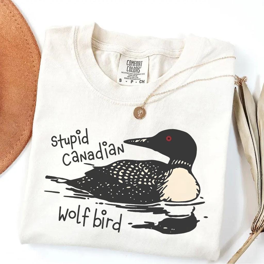 SwiftPOD Stupid Canadian Wolf Bird Comfort Colors® 1717 Shirt, Unisex Garment-Dyed T-shirt, LGBT Hockey Fan Gift, Team Hollanov, Aesthetic Outfit