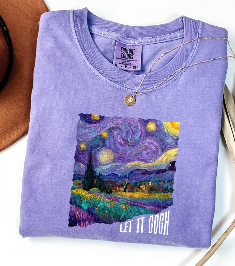 Womens tops Van Gogh trendy shirt, womens tshirt, cotton relaxed fit short sleeve, art lover gift, aesthetic casual summer outfit