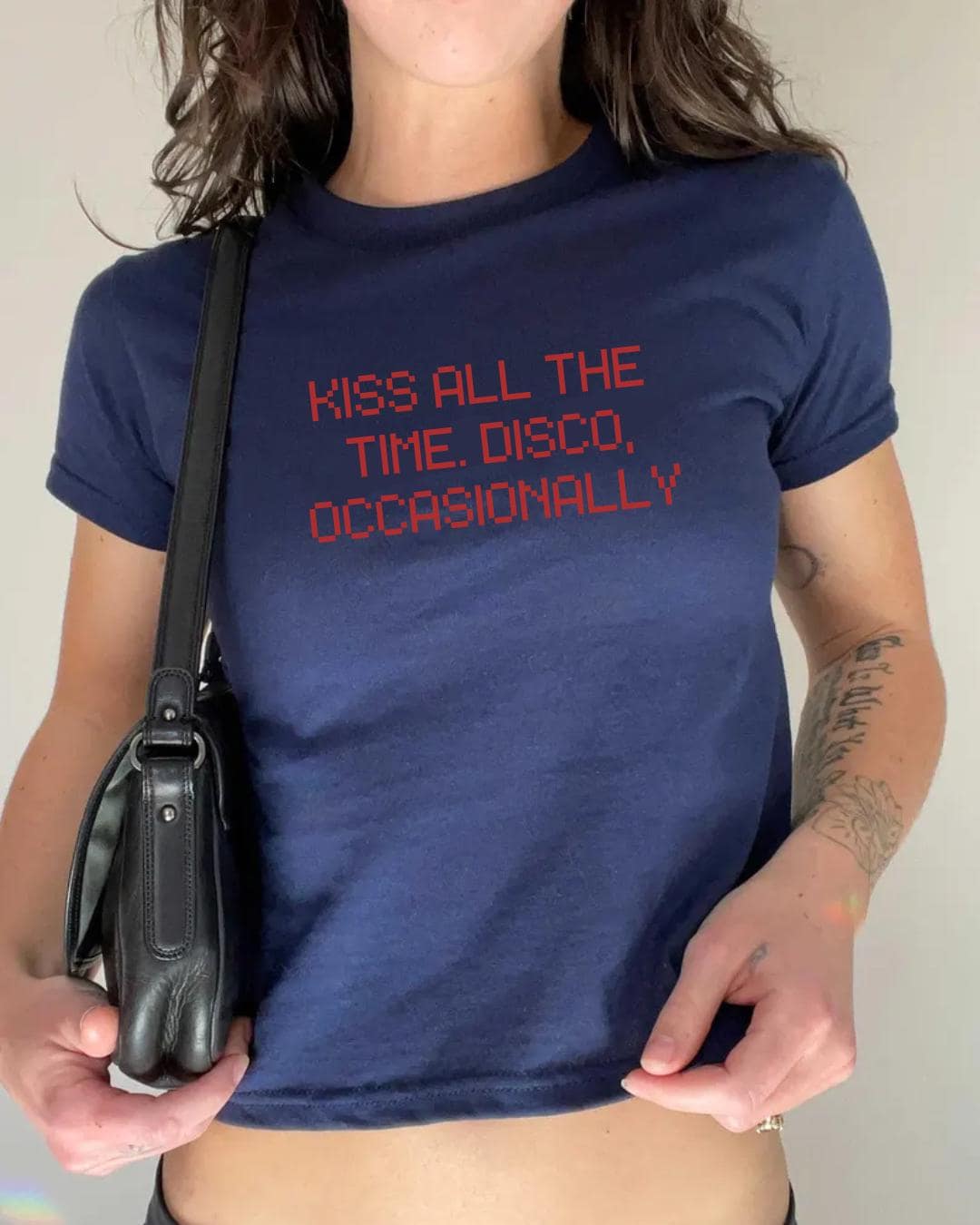 Kiss All The Time. Disco, Sometimes. Kids Heavy Cotton Tee, Y2K aesthetic graphic shirt, unisex classic fit, back-to-school gift, trending outfit