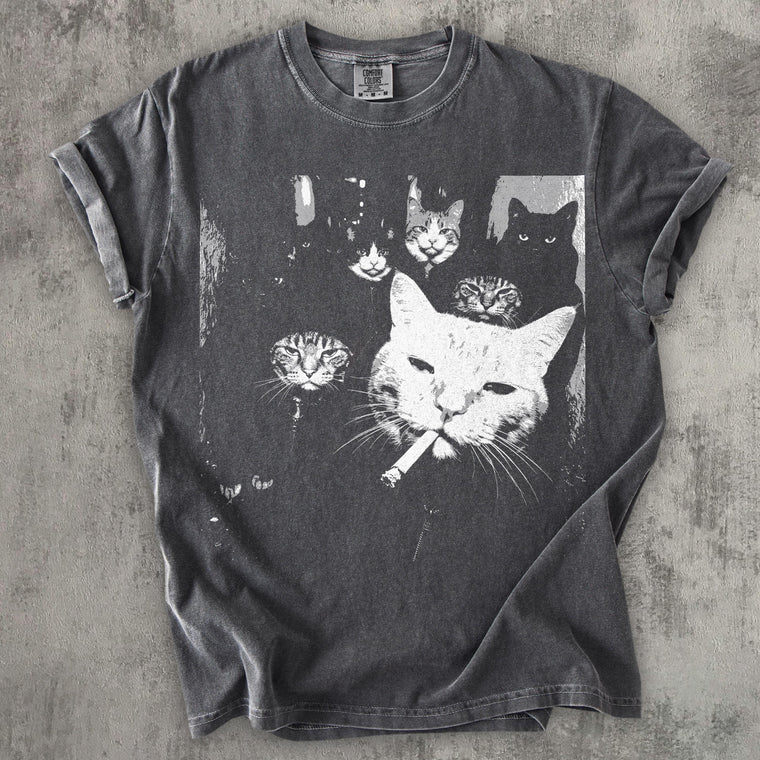 Funny Gangster Cat Shirt, Meme Cats Tee, Vintage Cat Lover Shirt, Edgy Cat Meme Tee, Unisex Soft Tee for Men Women, Cat Dad Gift, Cat Mom Shirt