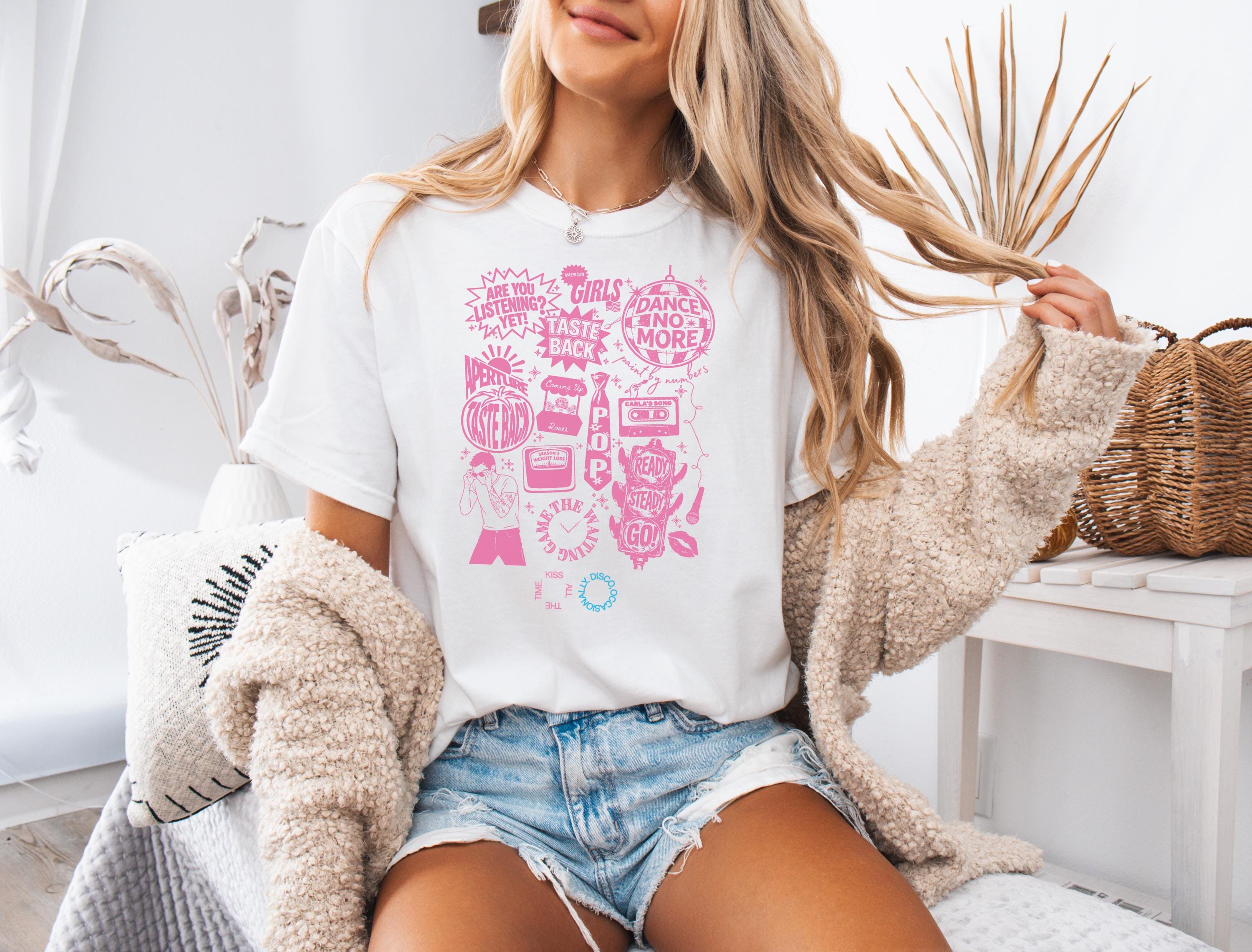 Kiss All the Time, Disco Occasionally Tracklist Tee, garment-dyed unisex relaxed fit KISSCO Songs, Dance No More aesthetic concert outfit gift