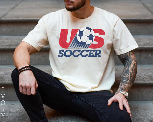 USA Soccer World Retro Shirt Vintage United States Football Tee, Unisex Relaxed Fit Game Day Outfit, Soccer Fan Gift, US Soccer Gift