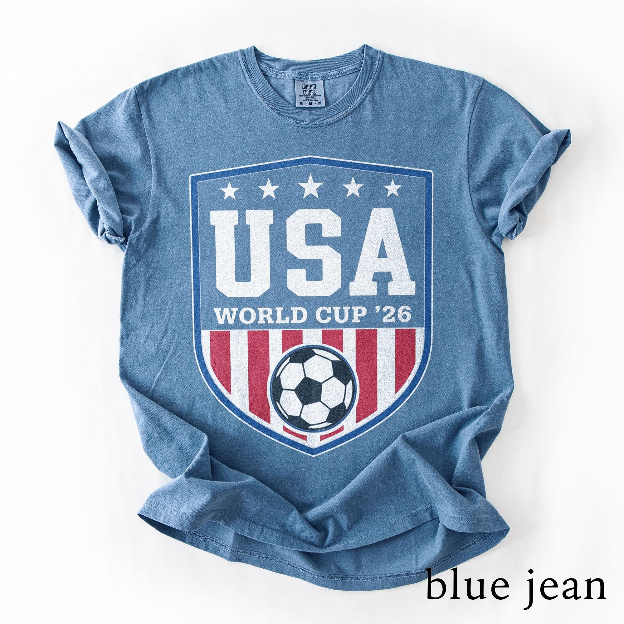 USA World Cup 26 Soccer Shirt American Flag Football Tee, Patriotic Fan Apparel, Soft Cotton Relaxed Fit, Game Day Summer Outfit Gift for Men & Women