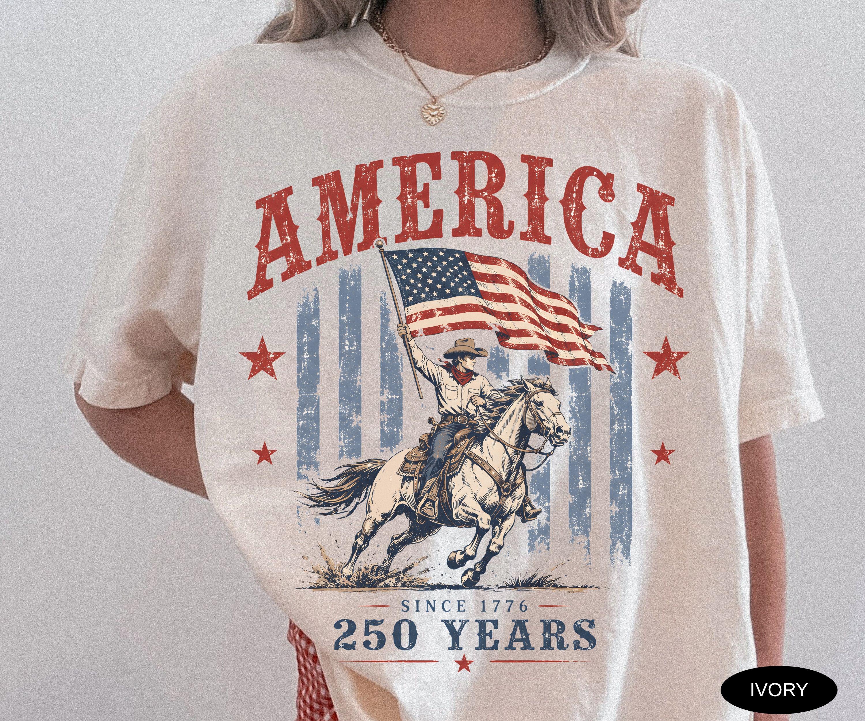 USA 250th Anniversary T-Shirt, America 250 Years 4th of July Gift, Unisex Relaxed Fit Patriotic Tee, Soft Cotton Summer Outfit for Men and Women