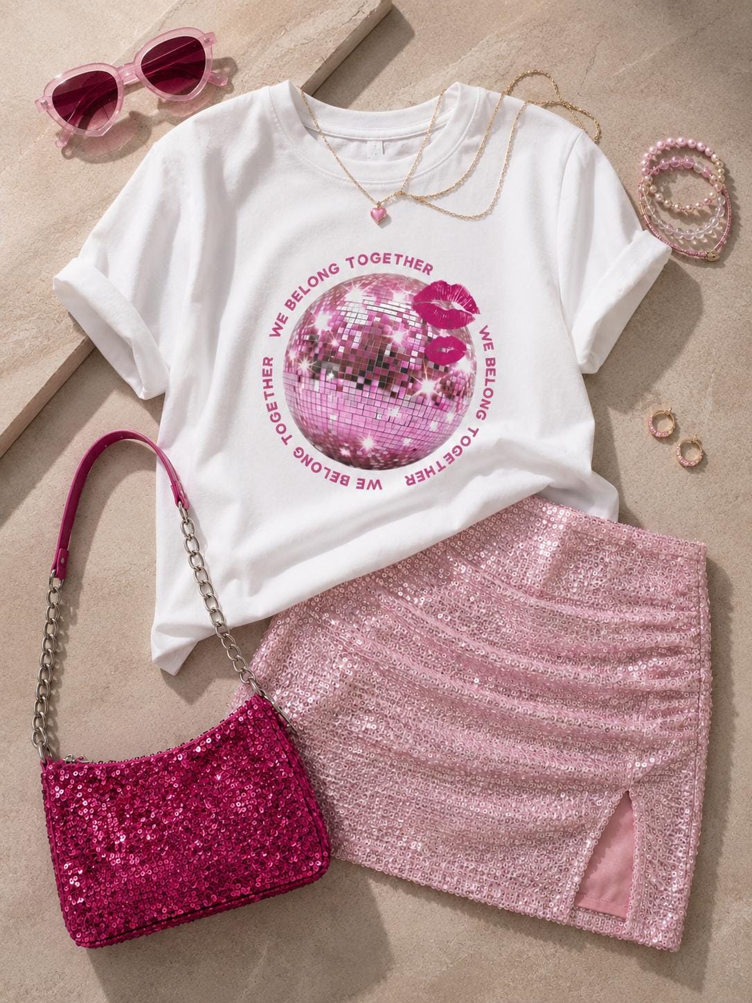 Pop Star Inspired We Belong Together Tee, Unisex Soft Cotton T-Shirt, Oversized Fit, Concert Outfit Gift, Aesthetic Summer Top