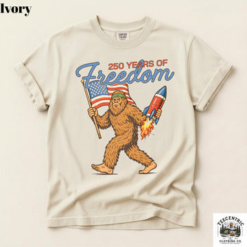 Bigfoot America 250 Years of Freedom Tee Patriotic Sasquatch 1776-2026 USA, Funny 4th of July Vintage Tee, Unisex Gift, Summer Outfit