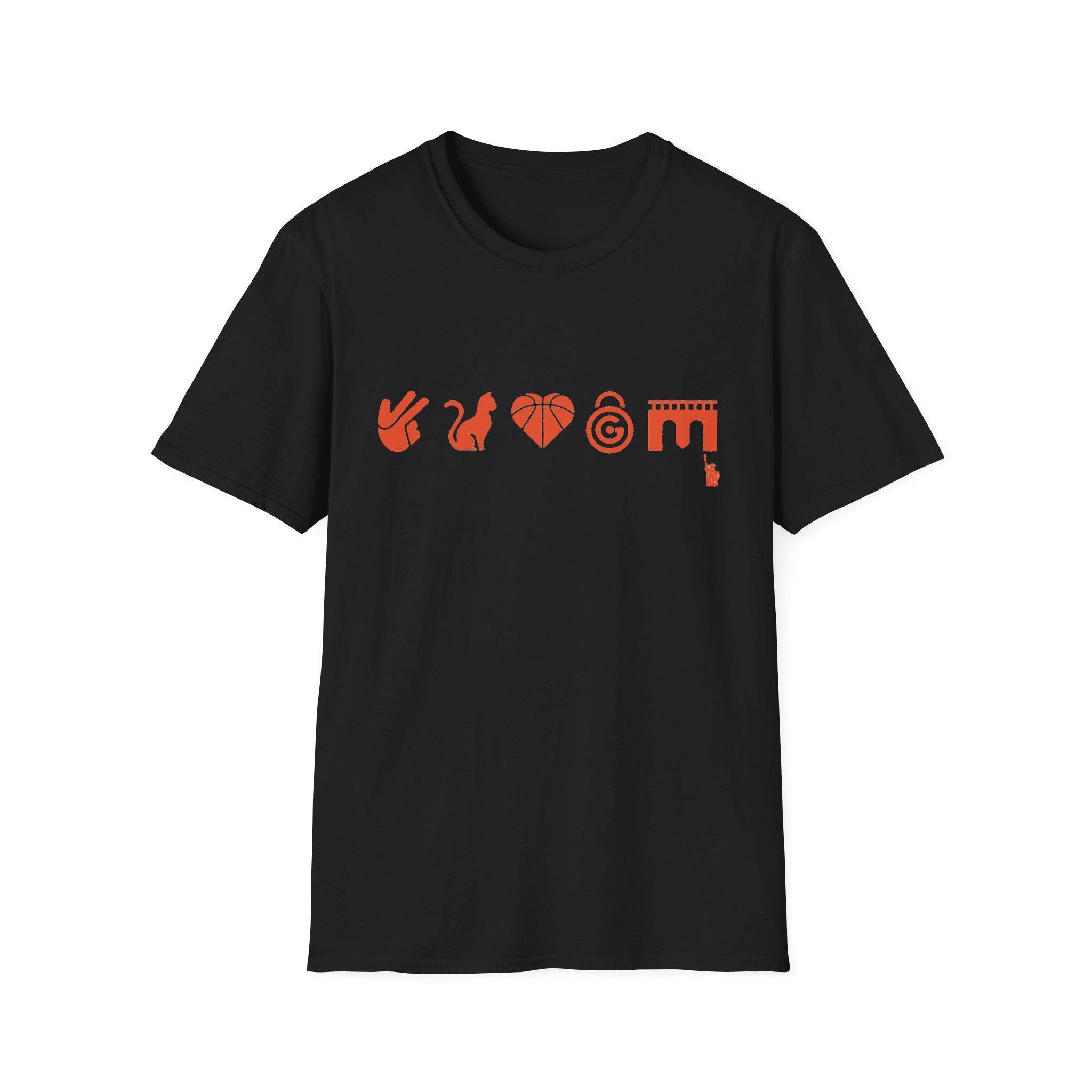 New York starting five 5 emojis team tee shirt unisex soft, black blue gray white, game day gift for men women summer aesthetic outfit