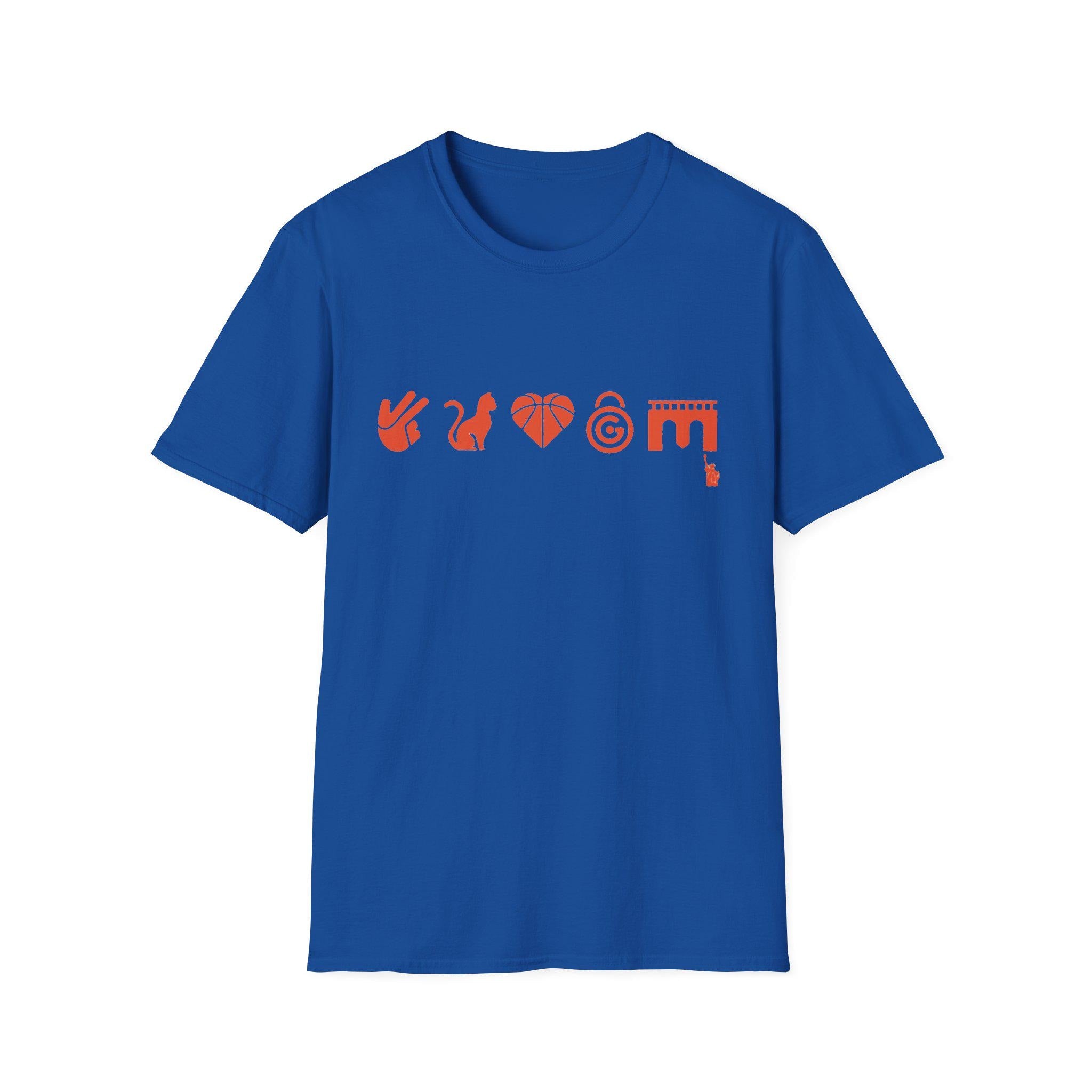New York starting five 5 emojis team tee shirt unisex soft, black blue gray white, game day gift for men women summer aesthetic outfit