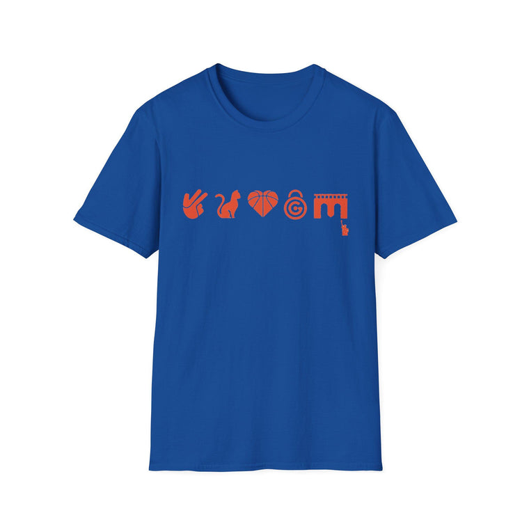 New York starting five 5 emojis team tee shirt unisex soft, black blue gray white, game day gift for men women summer aesthetic outfit