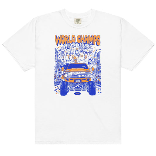 Champs Adult New York Basketball Vintage Illustrated T-Shirt, soft cotton tee, unisex relaxed fit, game day streetwear gift, summer outfit
