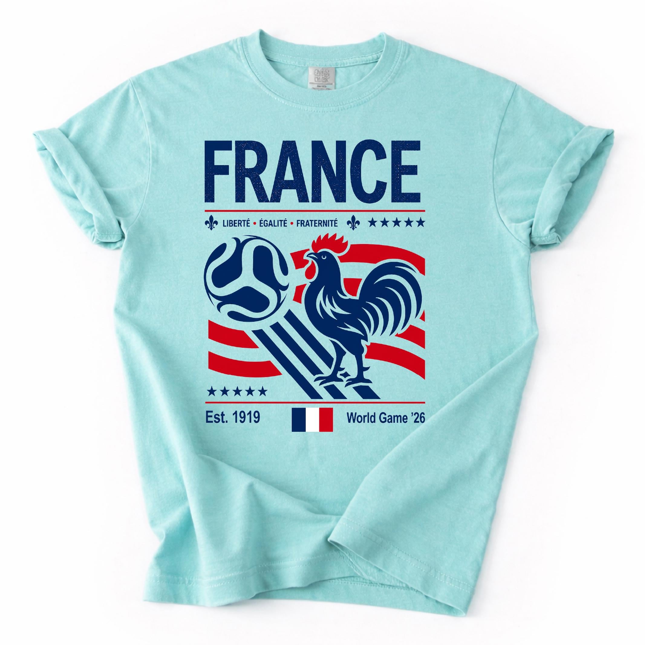 France Soccer Tee, French Football Fan Shirt, France Match Day Outfit, World Game 2026 T-Shirt, Soft Cotton Unisex Relaxed Fit, Gift for Men and Women
