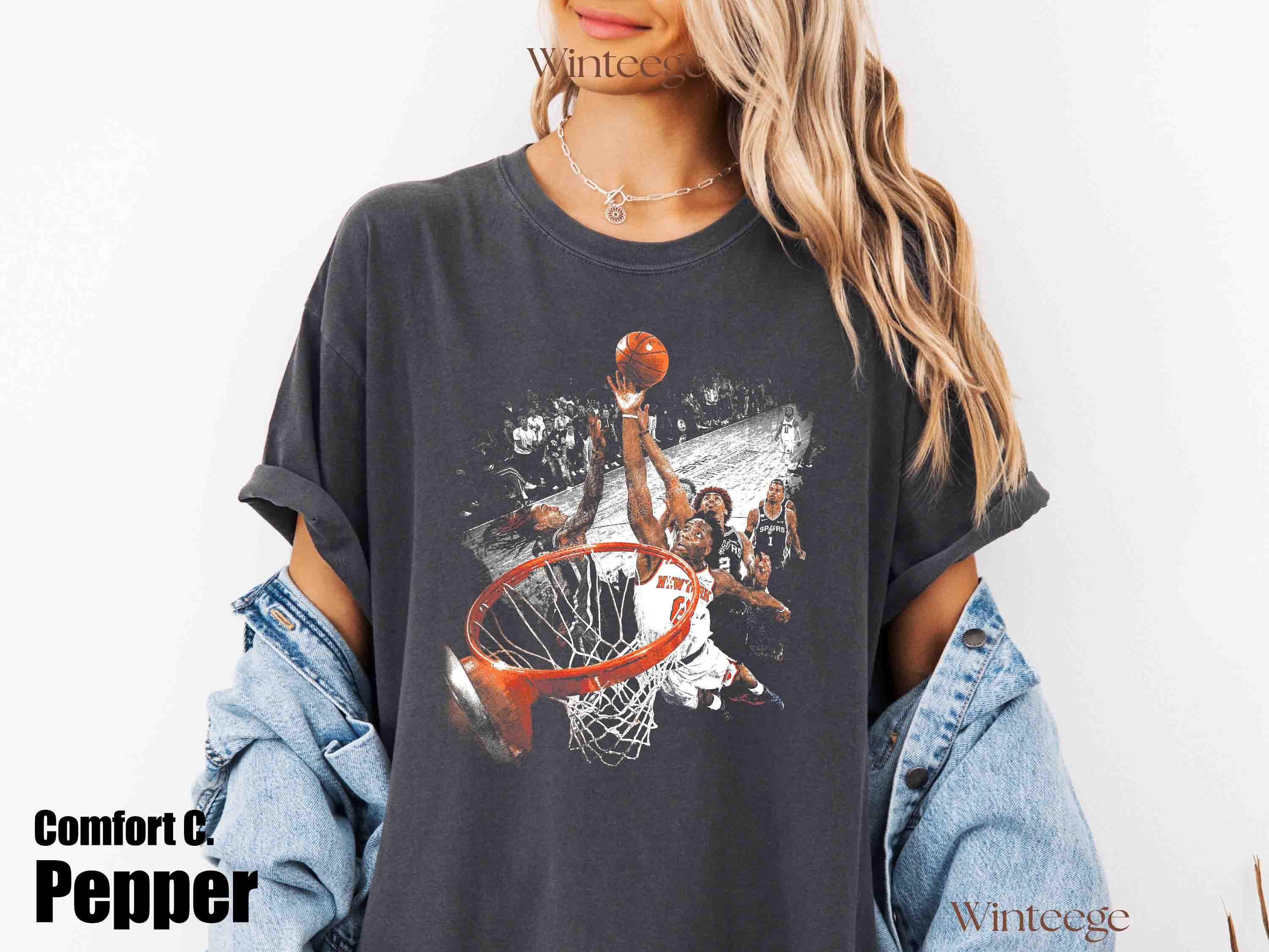 New York Basketball Vintage T-Shirt, The Hand of No. 8, soft cotton relaxed fit unisex tee for men women, game day summer outfit gift, aesthetic