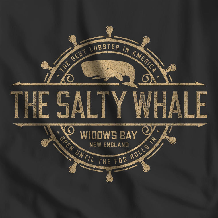 The Salty Whale of Widow's Bay Soft Vintage T-Shirt - Seafood Restaurant Bar Pub Tee, aesthetic gift for men and women, casual summer outfit