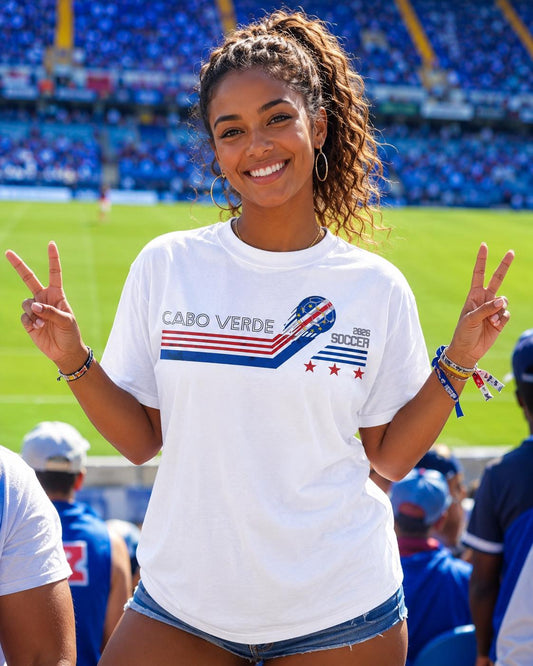 Cabo Verde Vintage Jersey 2026 World Soccer Football Shirt - Cape Verde Fan Gift, Unisex Regular Fit Cotton Blend, Game Day Outfit, Summer Aesthetic