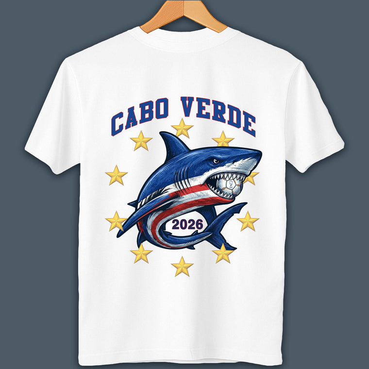 Cabo Verde Soccer Shark Tee 2026 Football Fan Unisex Shirt, Game Day, Soft Feel Relaxed Fit, Gift for Men Women, Summer Outfit