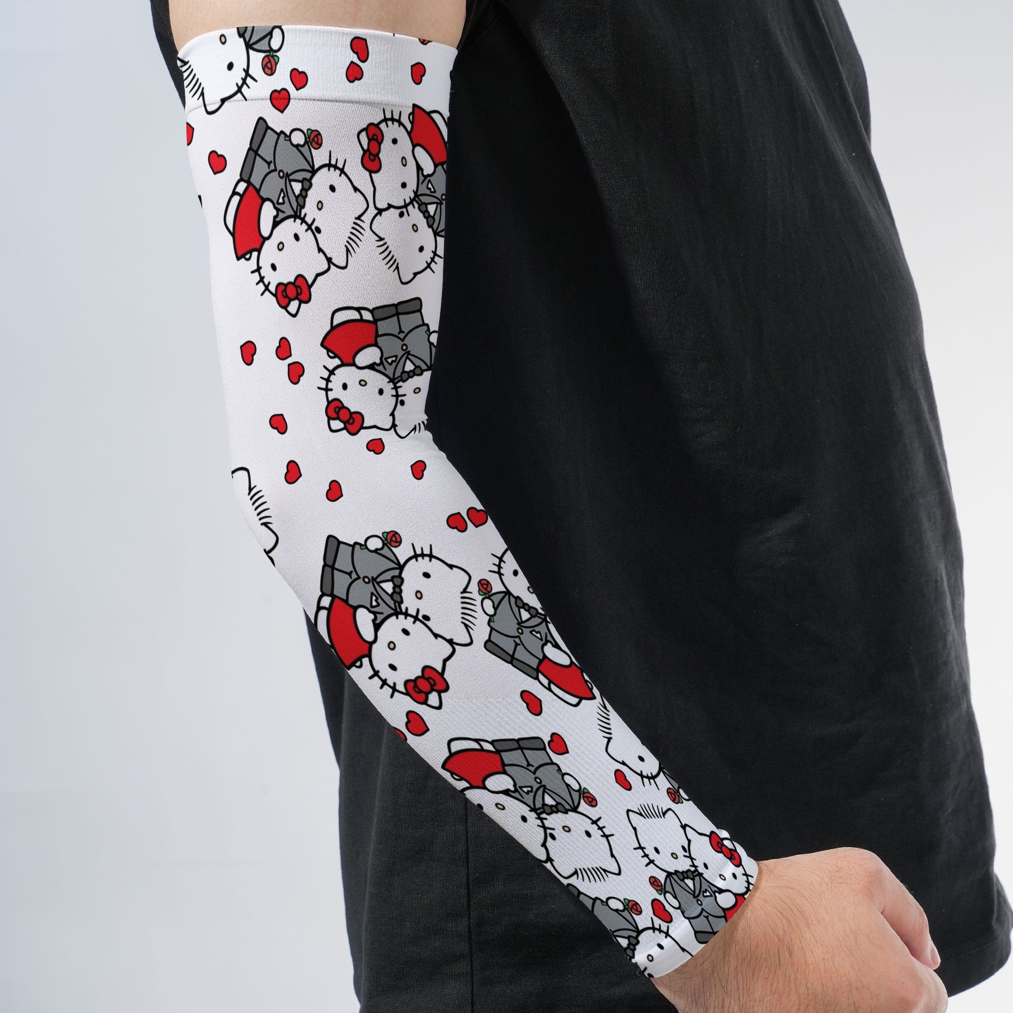 Arm Sleeves Kitty Wedding Anniversary White