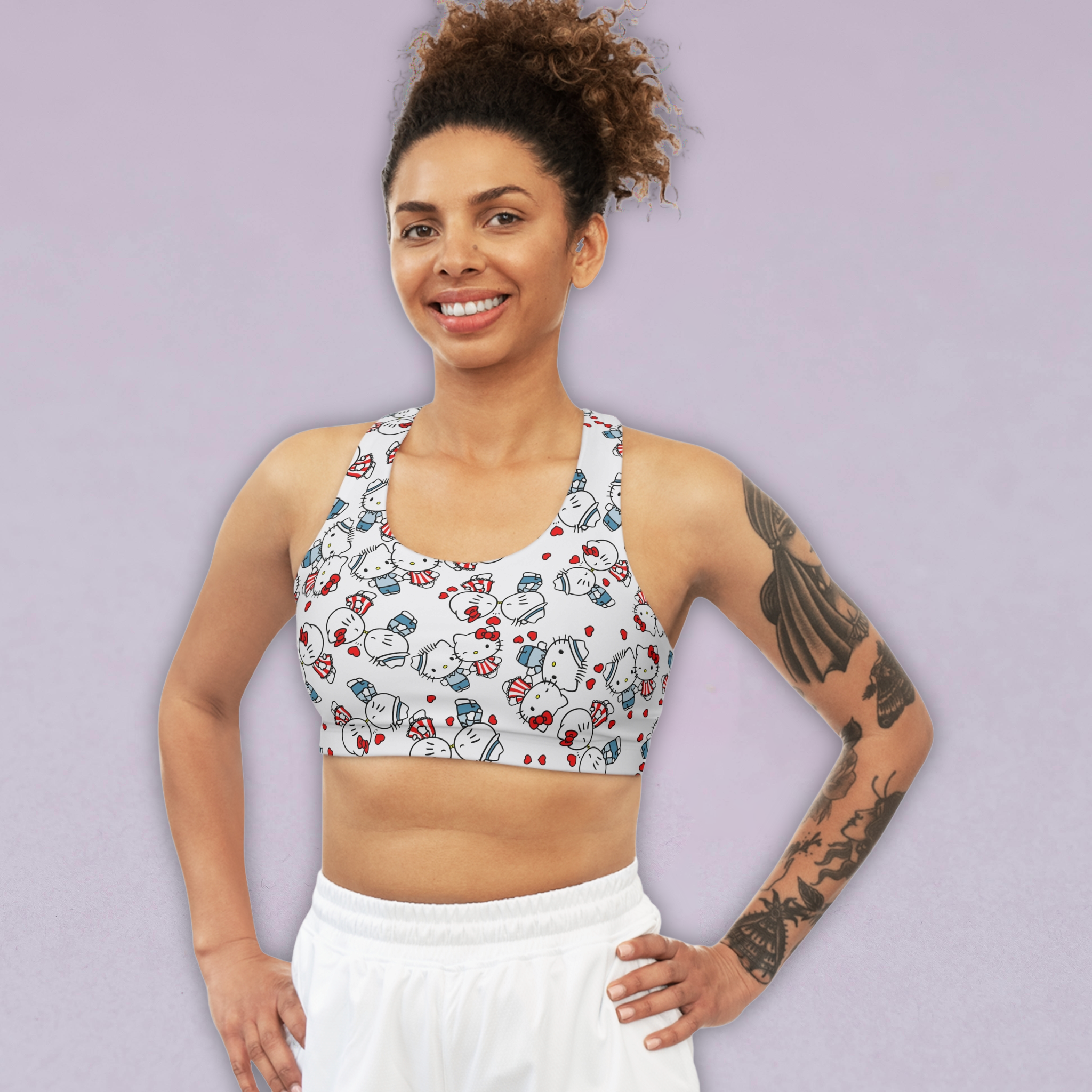 Sports bra kitty kiss wedding white