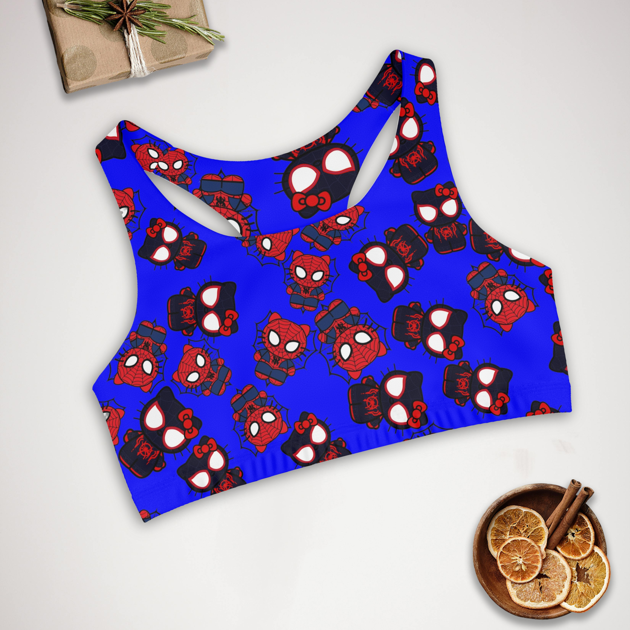 Sports bra kitty spider dark blue