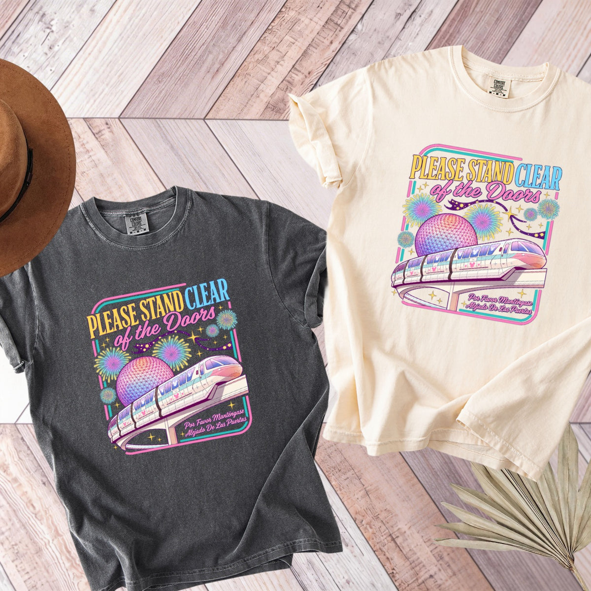 Please Stand Clear Of The Doors Retro Monorail Comfort Colors T-Shirt 2
