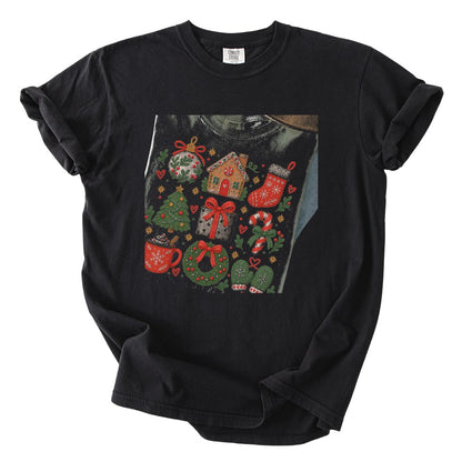 Cozy Folk Christmas Icons Comfort Colors T-Shirt 3
