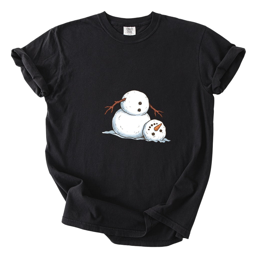 It's Fine I'm Fine Snowman Comfort Colors T-Shirt And Gildan Sweatshirt 3