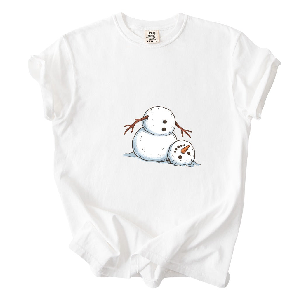 It's Fine I'm Fine Snowman Comfort Colors T-Shirt And Gildan Sweatshirt 4