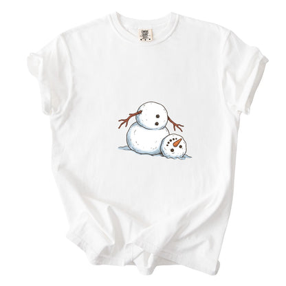 It's Fine I'm Fine Snowman Comfort Colors T-Shirt And Gildan Sweatshirt 4