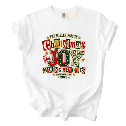 Personalized Christmas Joy Family Shirt - Comfort Colors T-Shirt / Gildan Sweatshirt 4