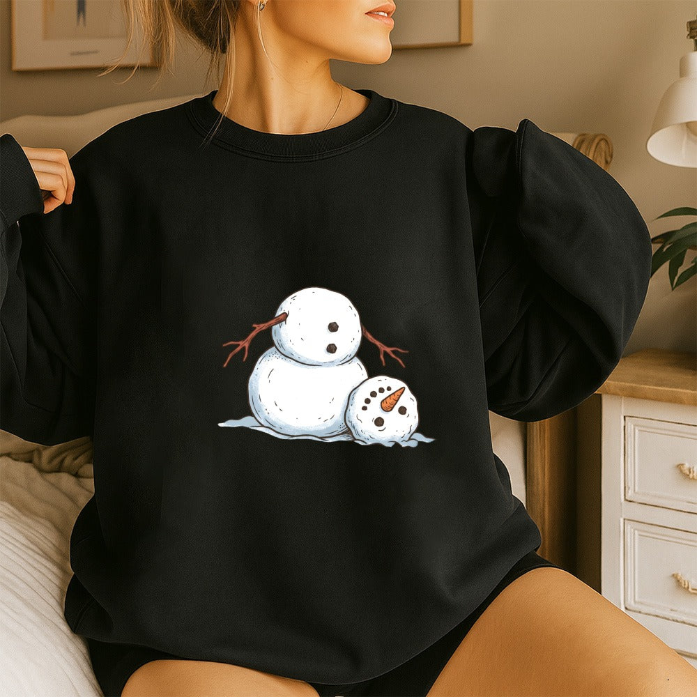 It's Fine I'm Fine Snowman Comfort Colors T-Shirt And Gildan Sweatshirt 5