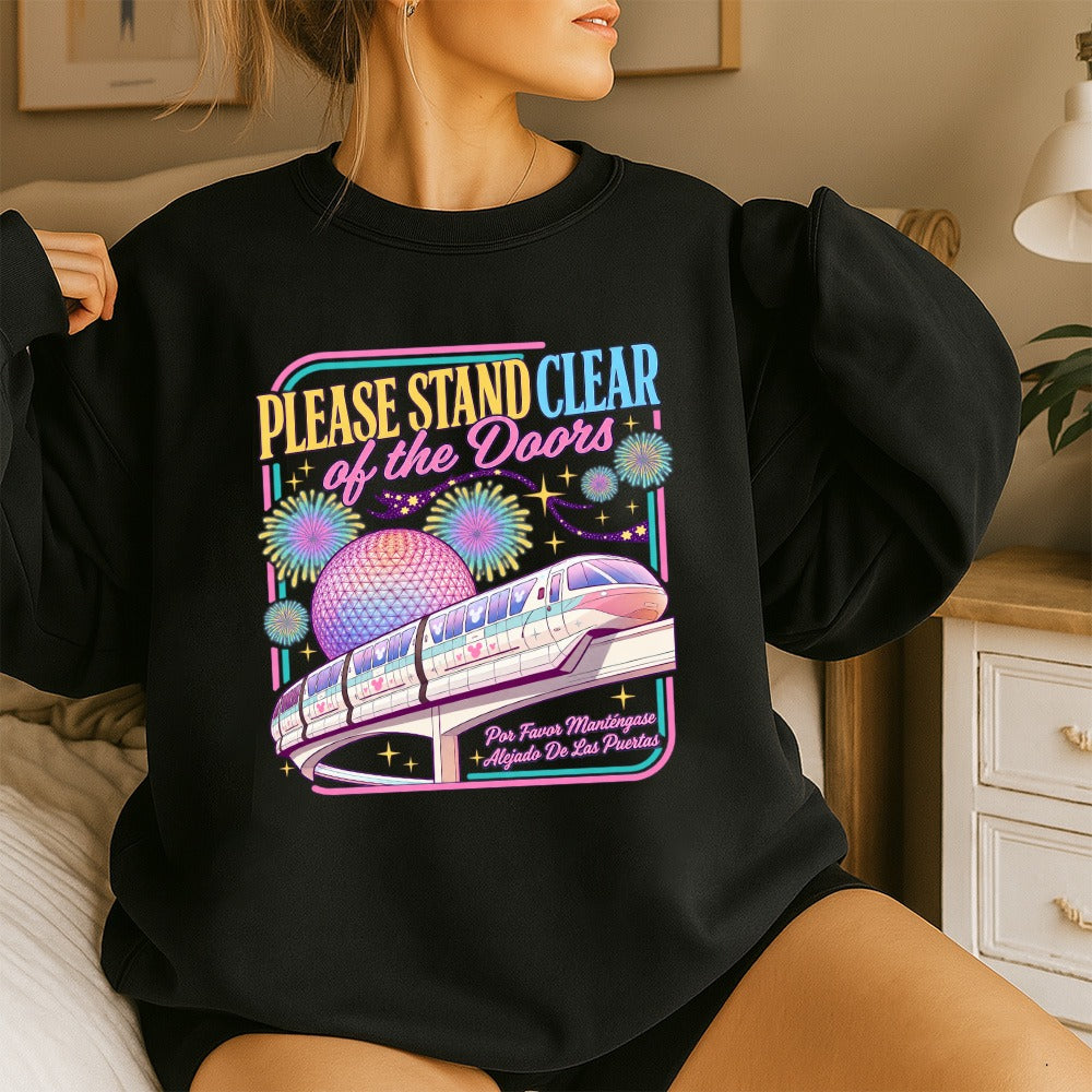 Please Stand Clear Of The Doors Retro Monorail Comfort Colors T-Shirt 5